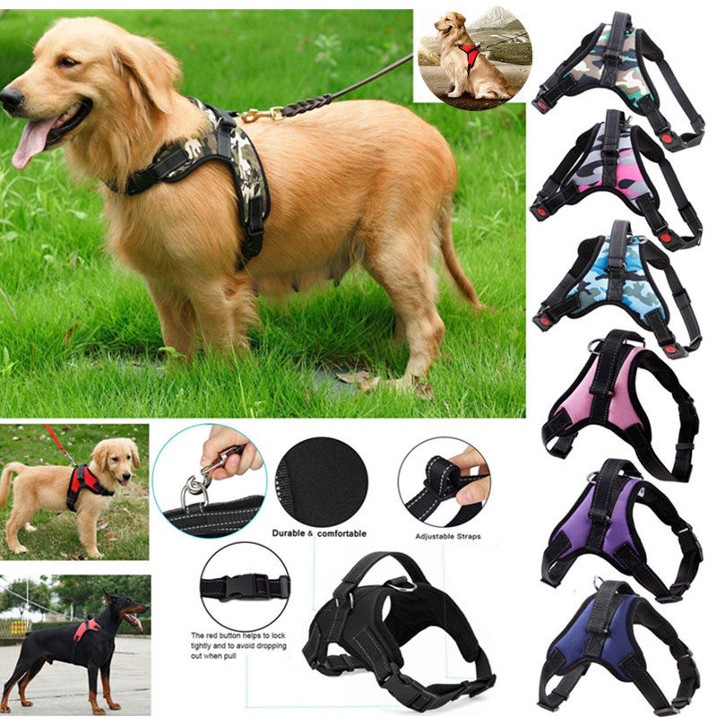 Pet Dog Vest Harness Leash Collar Set No Pull Adjustable Small/Medium/Large/XL